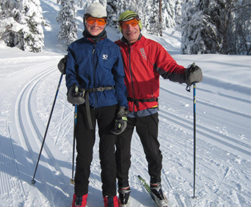 Picture of some winter cross country skiers